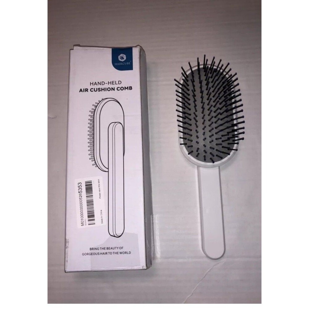 Haircube Hand-Held Air Cushion Comb, White
